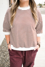 Load image into Gallery viewer, Lace &amp; Lines Pullover