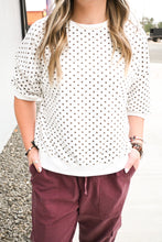 Load image into Gallery viewer, Dot About You Pullover in Chocolate