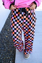 Load image into Gallery viewer, BIRDIE Stretchy Lounge Pants 2.0 in Candy Corn Checkered