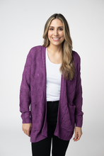 Load image into Gallery viewer, Open Knit Cardigan - Purple