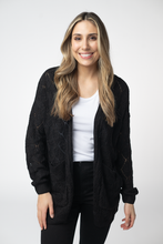 Load image into Gallery viewer, Open Knit Cardigan - Black