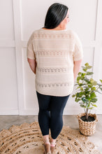 Load image into Gallery viewer, Crochet Detail Sweater Knit Top In Sand