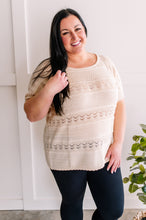 Load image into Gallery viewer, Crochet Detail Sweater Knit Top In Sand