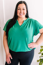 Load image into Gallery viewer, Flowy Gabby Style Top In Solid Jade