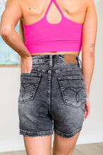 Load image into Gallery viewer, High Rise Button Fly Cuffed Judy Blue Shorts in Stonewash Grey
