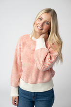 Load image into Gallery viewer, Charlotte Sweater - Orange and Ivory