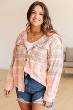 Load image into Gallery viewer, Daylight Dip Dye Plaid Hooded Shacket