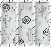 Load image into Gallery viewer, Desert Aztec Bull Skull 20oz Skinny Tumbler