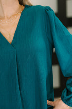 Load image into Gallery viewer, Desk to Dinner V-Neck Balloon Sleeve Blouse