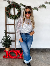 Load image into Gallery viewer, Blakeley Christmas Printed Mesh Tops