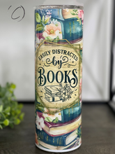 Load image into Gallery viewer, Easily Distracted By Books 20oz Skinny Tumbler