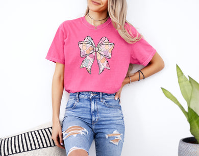 Easter Peeps Coquette Bow Graphic Tee
