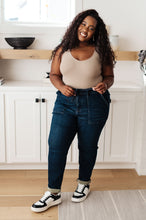 Load image into Gallery viewer, Pull On Denim Judy Blue Joggers in Dark Wash