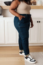 Load image into Gallery viewer, Pull On Denim Judy Blue Joggers in Dark Wash