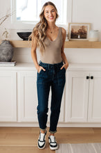 Load image into Gallery viewer, Pull On Denim Judy Blue Joggers in Dark Wash