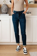 Load image into Gallery viewer, Pull On Denim Judy Blue Joggers in Dark Wash