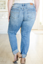 Load image into Gallery viewer, Elodie Mid Rise Distressed Boyfriend Judy Blue Jeans