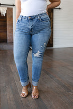 Load image into Gallery viewer, Elodie Mid Rise Distressed Boyfriend Judy Blue Jeans