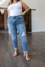 Load image into Gallery viewer, Elodie Mid Rise Distressed Boyfriend Judy Blue Jeans