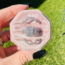 Load image into Gallery viewer, Alessia 3 Piece Grand Halo Ring Set