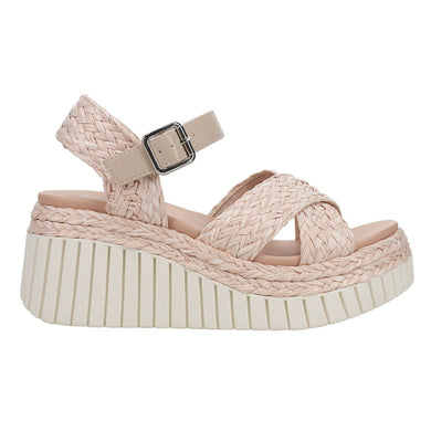 MIA Zamara Wedge Sandal in Blush Pink