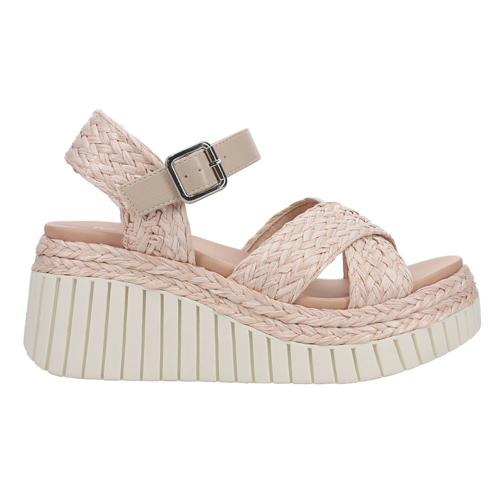 MIA Zamara Wedge Sandal in Blush Pink
