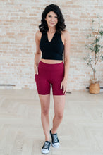 Load image into Gallery viewer, Getting Active Biker Shorts in Pomegranate