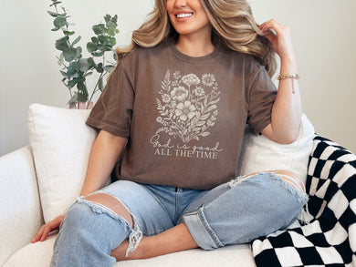 God Is Good Wildflowers Graphic Tee