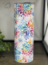 Load image into Gallery viewer, Groovy Snowflakes 20oz Skinny Tumbler
