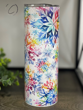 Load image into Gallery viewer, Groovy Snowflakes 20oz Skinny Tumbler