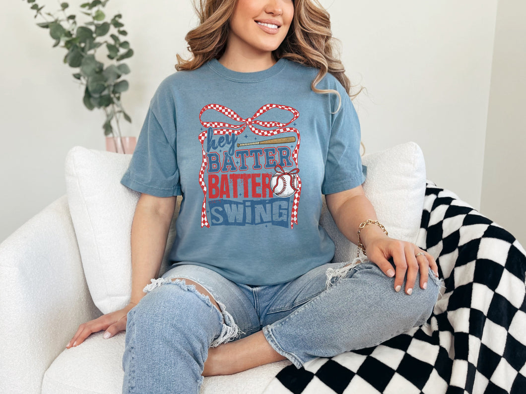 Hey Batter Batter Swing Graphic Tee
