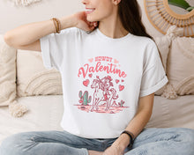Load image into Gallery viewer, Howdy Valentine Cupid Horseback Graphic Tee