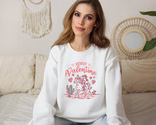 Load image into Gallery viewer, Howdy Valentine Cupid Horseback Sweatshirt