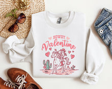 Load image into Gallery viewer, Howdy Valentine Cupid Horseback Sweatshirt
