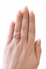 Load image into Gallery viewer, Jordin Sparkling Pink Rose Gold Ring