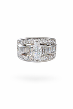 Load image into Gallery viewer, Victoria Marquise Cut Stacked Ring-Silver