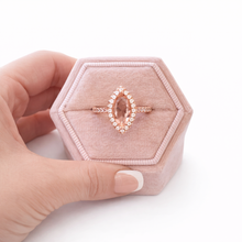 Load image into Gallery viewer, Blush Promise Marquise Halo Ring