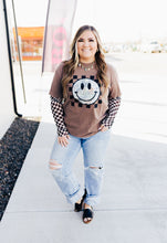 Load image into Gallery viewer, Camo Checkered Smiley Graphic Tee