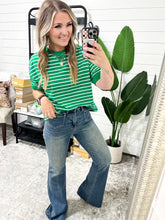 Load image into Gallery viewer, Jackie Mid Rise Flare Judy Blue Jean with Front Flap Pockets