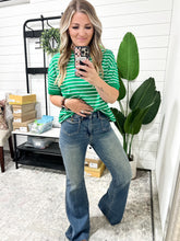 Load image into Gallery viewer, Jackie Mid Rise Flare Judy Blue Jean with Front Flap Pockets