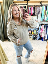 Load image into Gallery viewer, Ampersand Comfort Zone Hoodie Mocha Lace