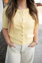Load image into Gallery viewer, Sunny Days Button Cardigan – Butter Yellow
