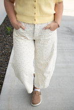 Load image into Gallery viewer, Garden Party Barrel Pants- Cream &amp; Ditzy Blue
