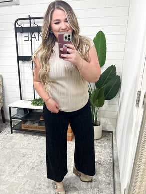 Magic Wide Leg Crop Pants in Black