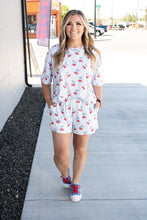 Load image into Gallery viewer, BIRDIE Tee Boxer Short Set in Cherry Bell