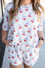 Load image into Gallery viewer, BIRDIE Tee Boxer Short Set in Cherry Bell