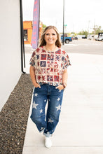 Load image into Gallery viewer, Patchwork Patriot Mesh Top