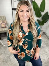 Load image into Gallery viewer, I Think Different Top in Teal Floral