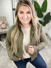 Load image into Gallery viewer, Hear Me Out Lightweight Puffer Jacket in Olive