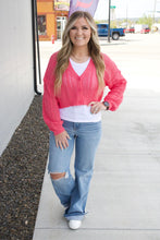 Load image into Gallery viewer, Callie Cropped Cardigan - Pink